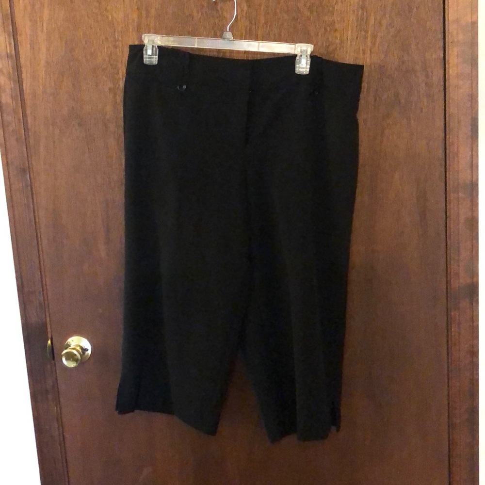 Black cape dress pants